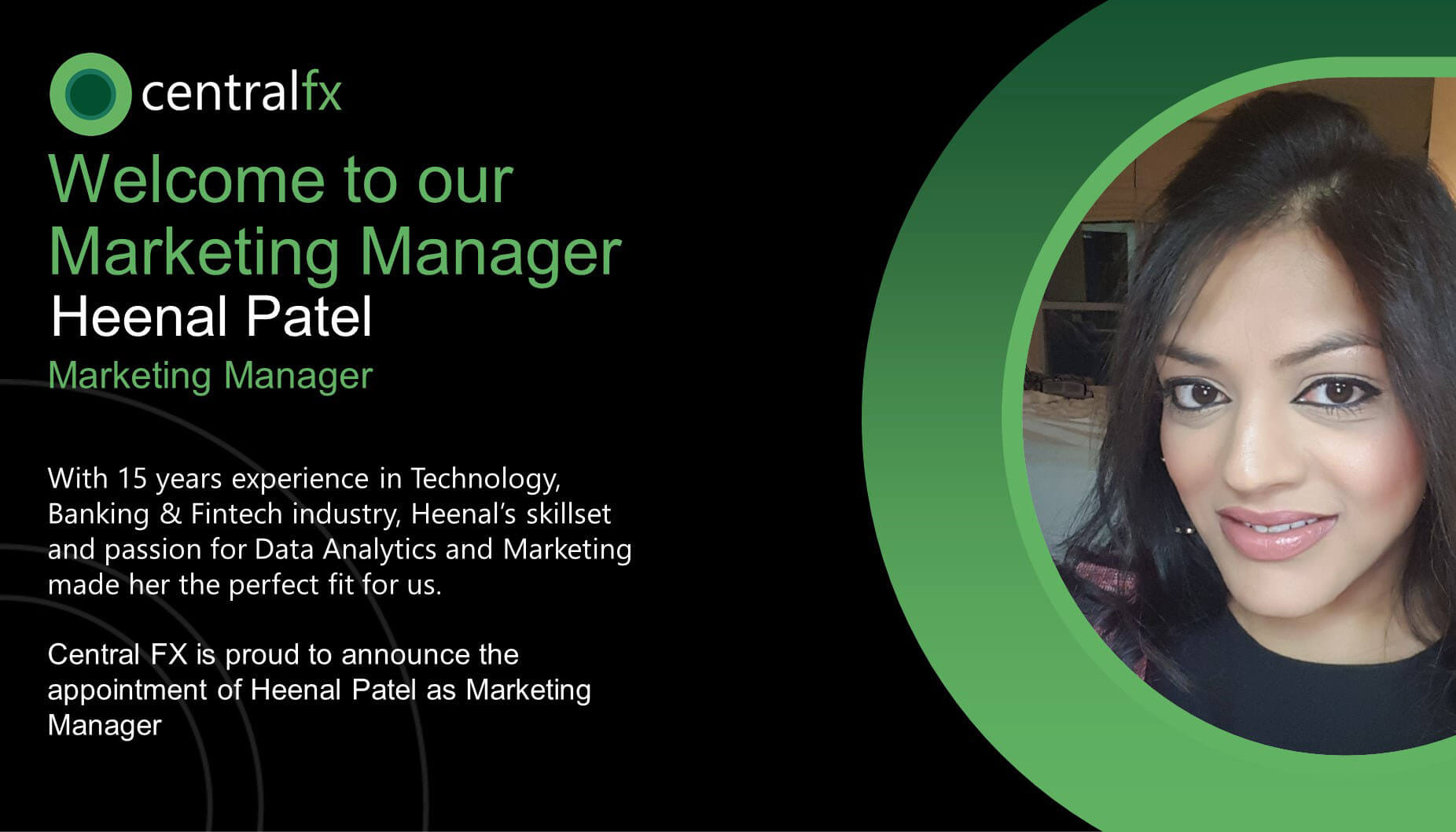 Heenal Patel out new marketing manager